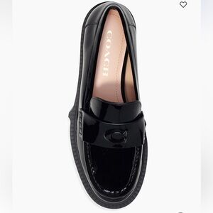 Coach Glossy Black Patent Loafers